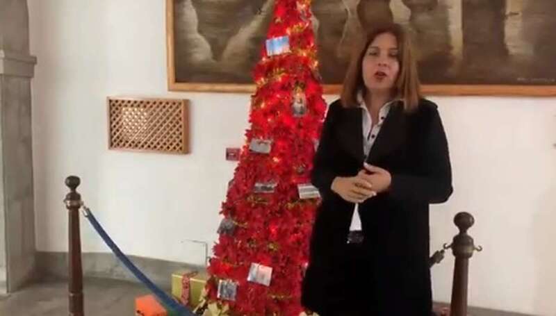 La vicealcaldesa grabó su mensaje en las Casas Consistoriales de San Juan/TA.